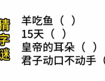 十五天猜字谜,十五天猜字谜之胖字探秘