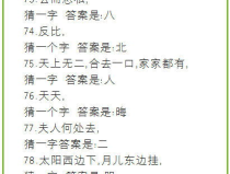 简单字谜100个,100个简单字谜挑战你的智慧